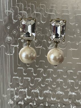 Pearl Drop Crystal Earrings